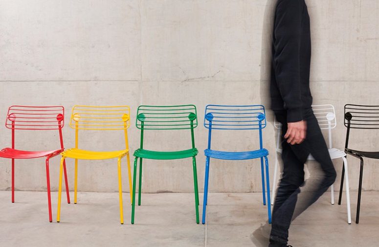 Hache Chair comes in a range of bright colors and can be customized according to your needs