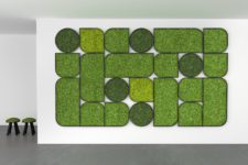 01 These acoustic wall panels are made of natural reindeer moss that doesn’t require much maintenance