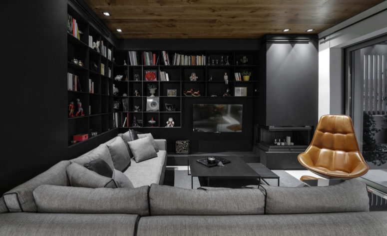 Contemporary Moody Apartment In Grey And Black