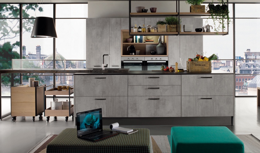 Etna represents laminate, concrete and a modernand a bit industrial look