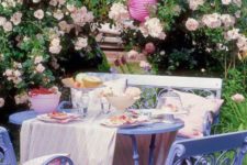 05 the dining set painted lilac and pink textiles for a welcoming and sweet dining space