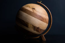 07 The Jupiter globe comprises four different types of wood