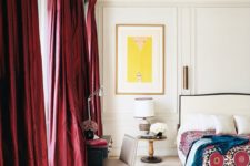 09 you may add a chic feel to the space with burgundy curtains, which is a simple way to add color