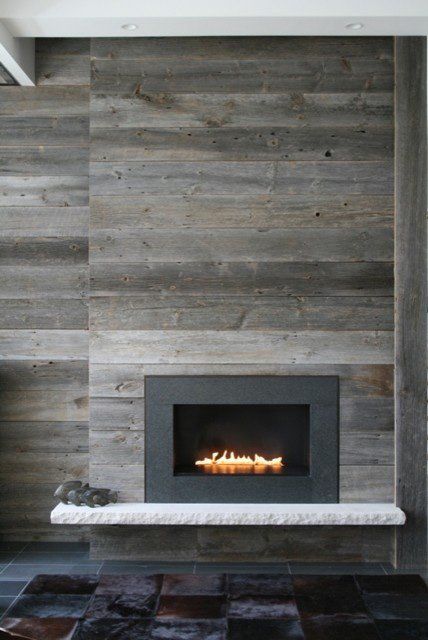 weathered wood panels bring a harsh and rustic vibe like no other material and work for many spaces