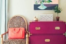 leopard upholstery to add glam to a space