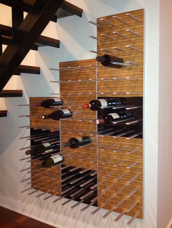 21a modern wine shelf mounted to the wall can holder a lot of bottles and they will be at hand