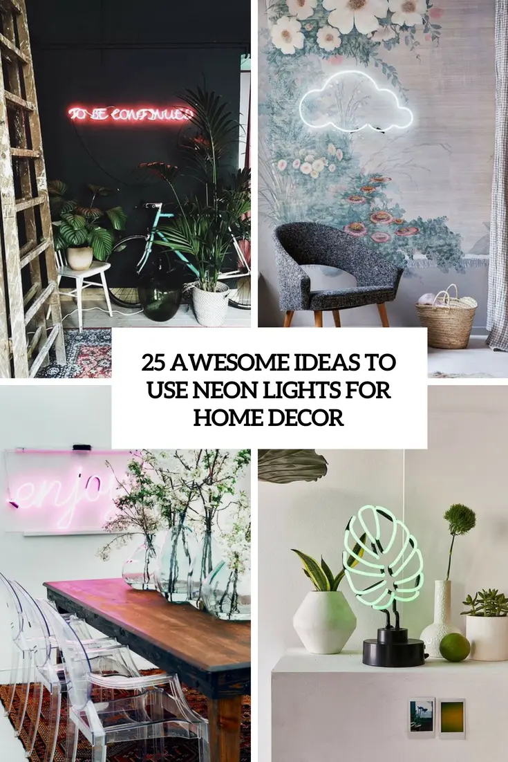 awesome ideas to use neon lights for home decor
