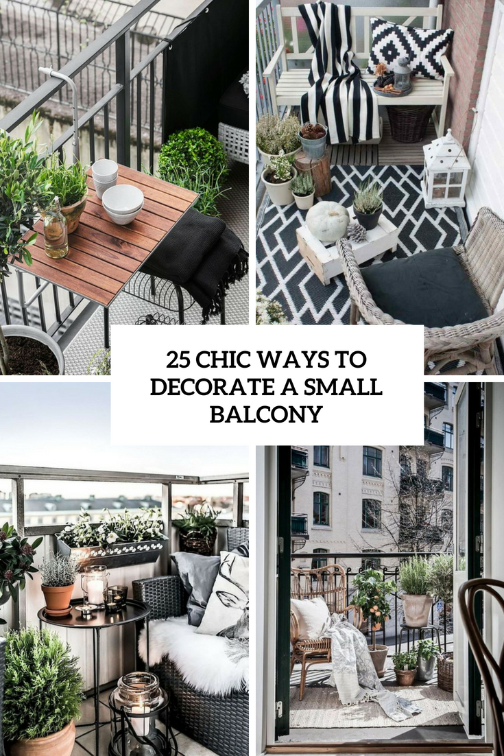 chic ways to decorate a small balcony