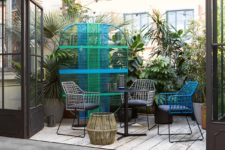 01 New York Soleil and the Shades of Venice are two colorful woven furniture collections for outdoors