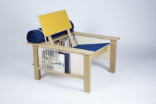 01 Pack Horse chair is a super-functional piece with lots of storage plus very comfy for sitting