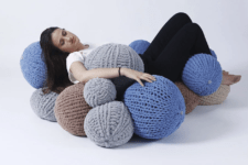 02 The balls are knitted in two different ways to give them a cool textural look