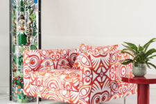 03 The spaces are spruced up with bright upholstered furniture inspired by Dutch designs