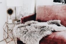 09 just one grey faux fur throw will instantly add luxury to the space