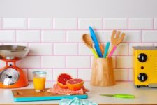 11 spruce up your usual white subway tiles with hot pink grout to make it look more playful