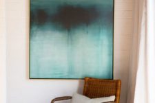 22 a bold and deep-colored artwork is a great way to make an accent and spruce up the space