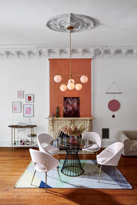 accent the fireplace with coral paint over it, this way you'll highlight it