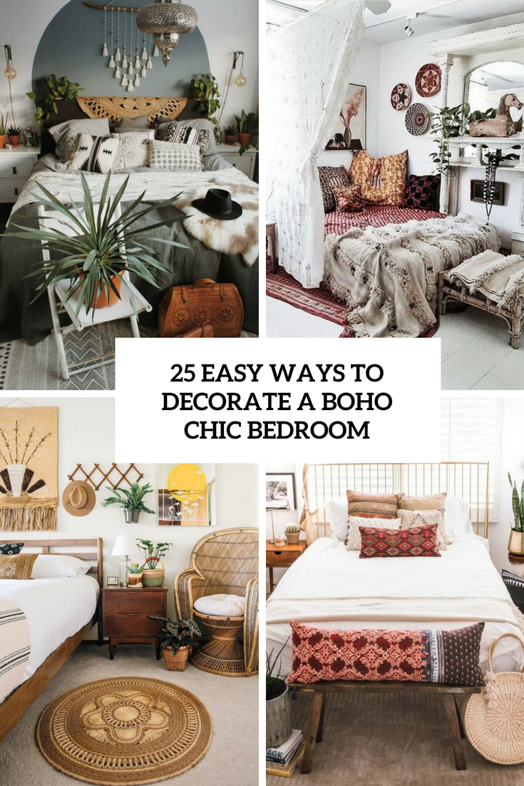 easy ways to decorate a boho chic bedroom