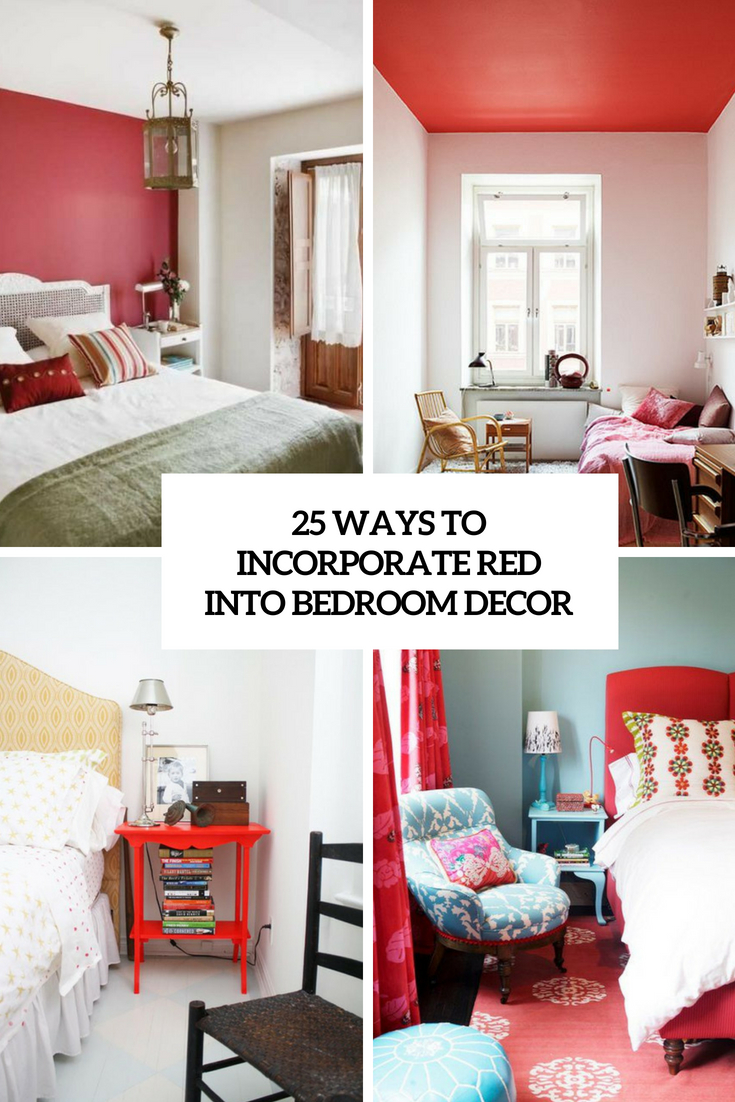 ways to incorporate red into bedroom decor