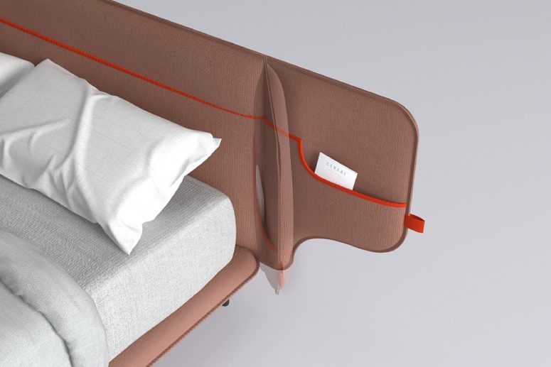 Upholstered Cuddle Bed With Pockets For Storage