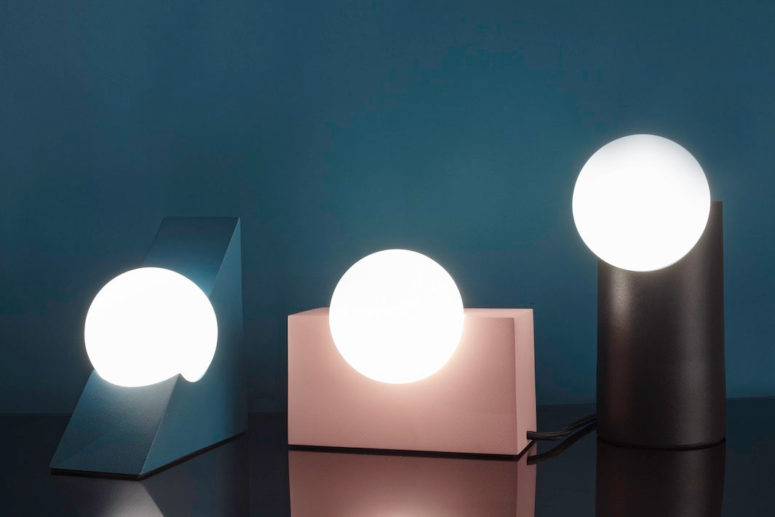 FORM lamps are a fresh take on traditional lamps and lights, these are bold minimalist pieces that accent geometric shapes and lines with their colors