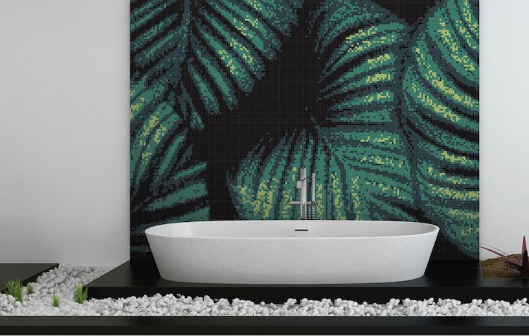Flourish tile collection is inspired by nature and features floral and botanical designs