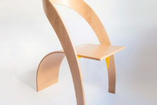 01 The Counterpoise is a creative bent plywood chair with a flowing silhouette and a chic design