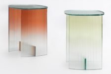 02 There are gradient glass side tables that look really edgy