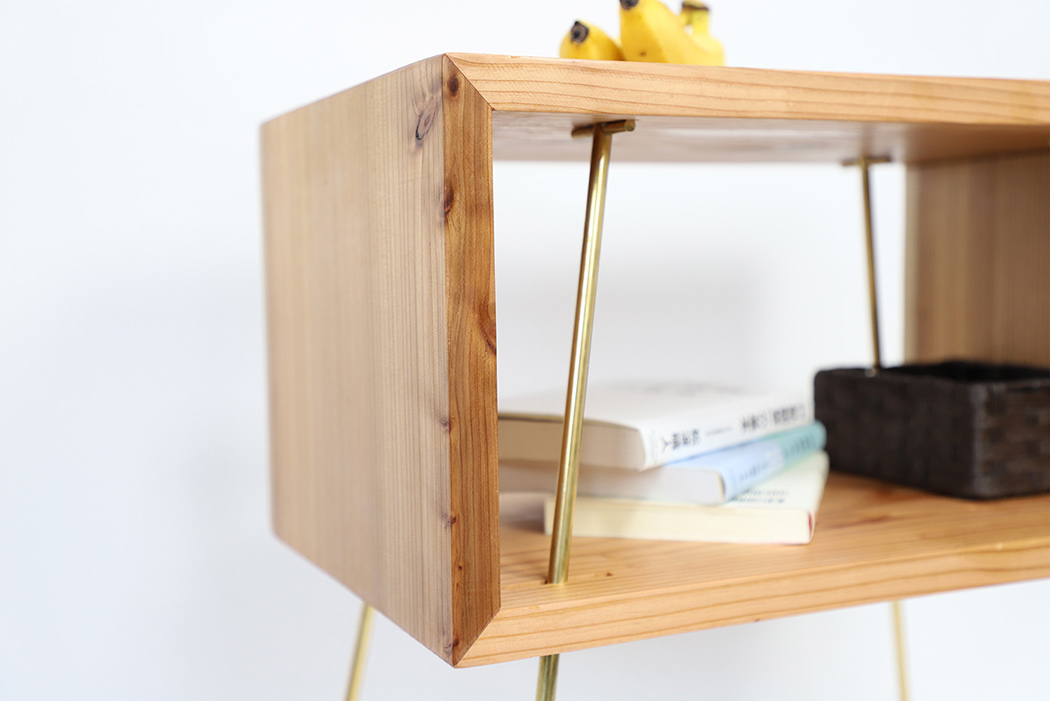 TEN is an open storage unit and you may also place some objects on the tabletop