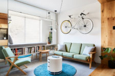 cool and stylish bike storage right in a living room