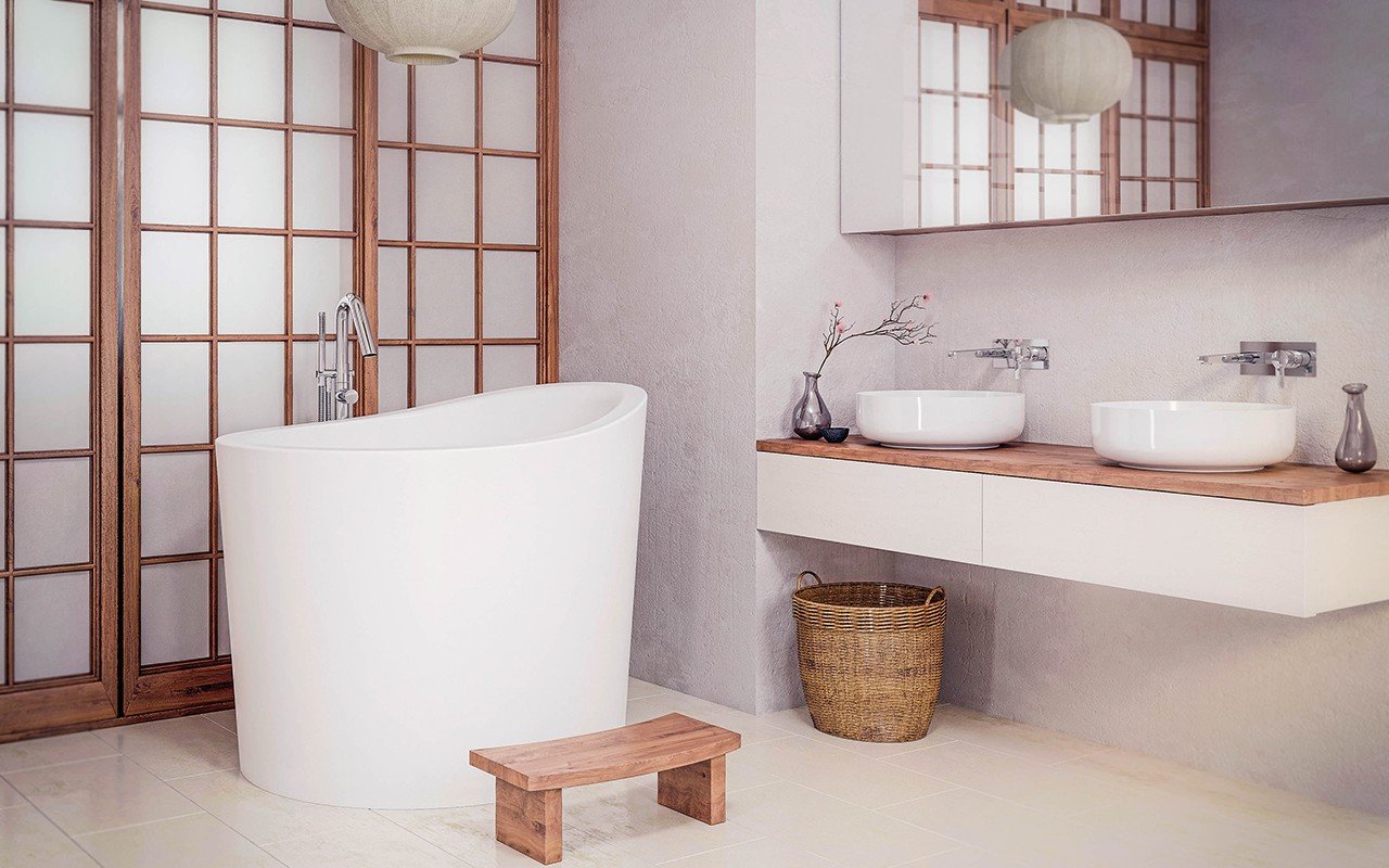 Try various colors and materials to find a perfect fit for your bathroom