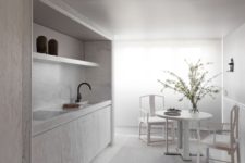 functional minimalist eat-in kitchen design