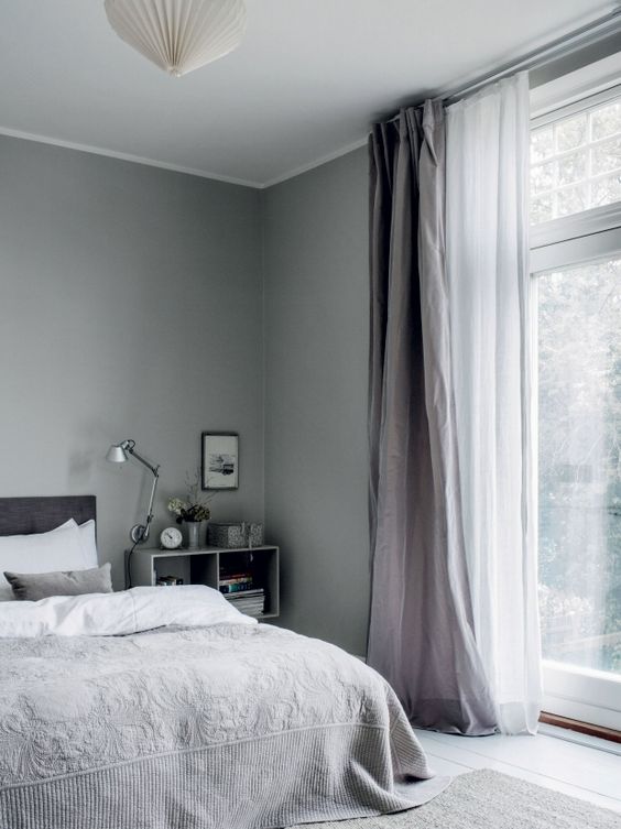 make several layers of curtains to insulate the window more and brign more comfort