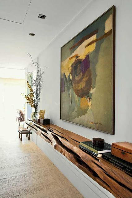 a stunning reclaimed wooden beam floating console table for a gorgeous statement