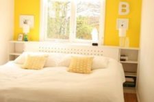 22 a super bold yellow statement wall is sure to fill your space with sunlight in any season