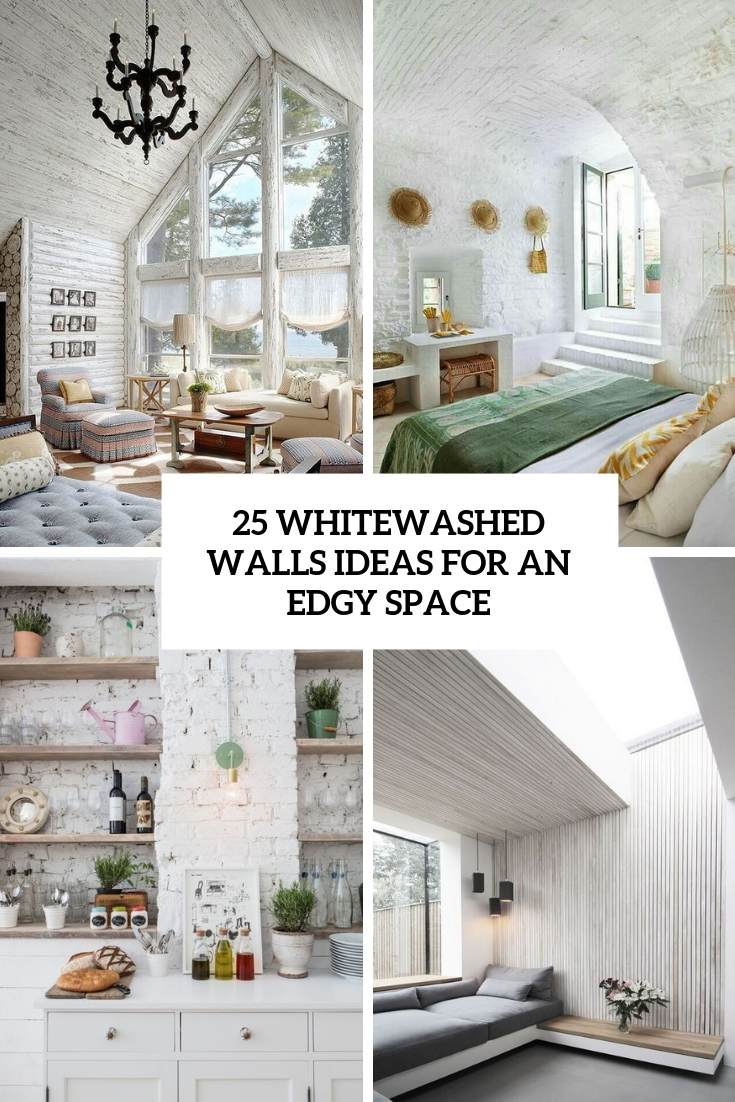 Whitewashed walls ideas for an edgy space
