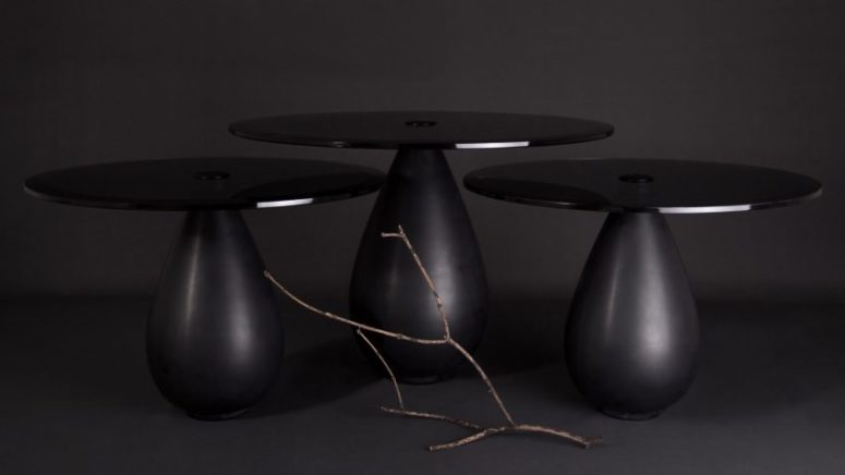 Mura tables are pure luxury for contemporary interiors, they are made of marble and glass for more chic