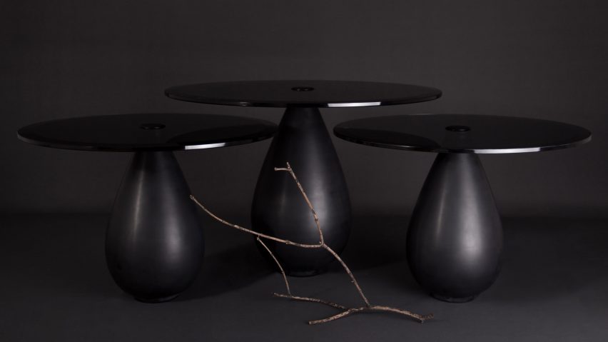 Mura tables are pure luxury for contemporary interiors, they are made of marble and glass for more chic