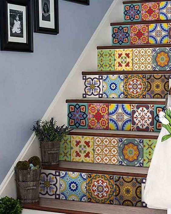 colorful tile stickers are right what you need for a Mediterranean feel in your home