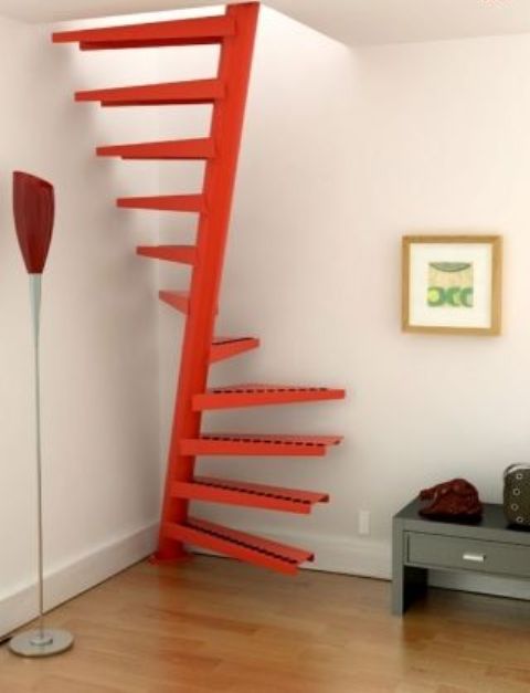 even if your stairscase is very small, you may paint it in a bold color and make it trendy