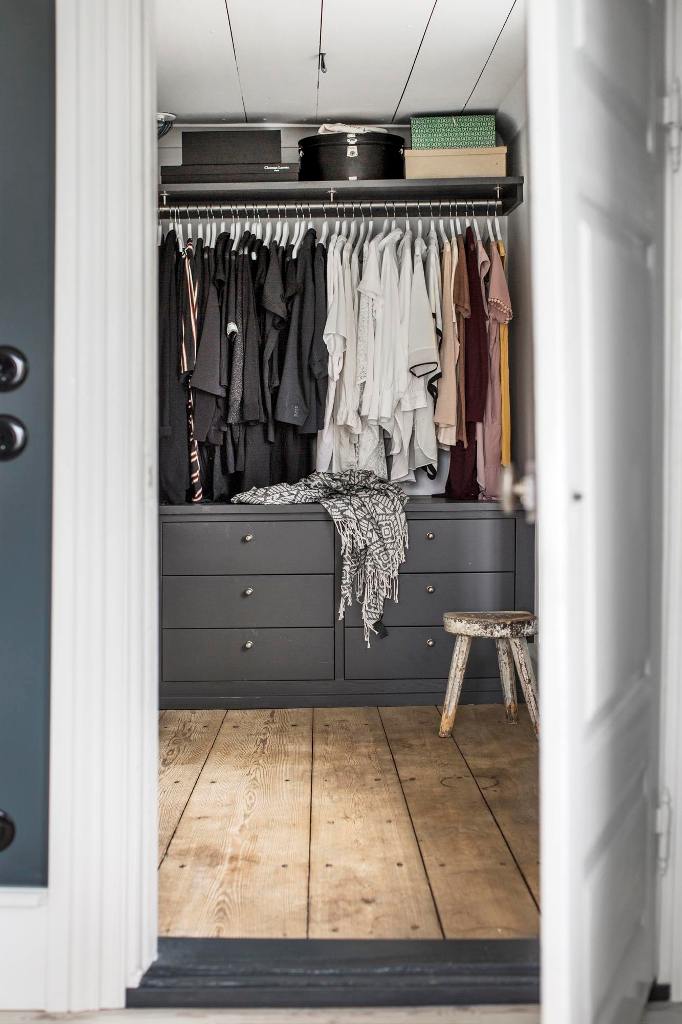 There's also a closet, which perfectly matches the style of the house