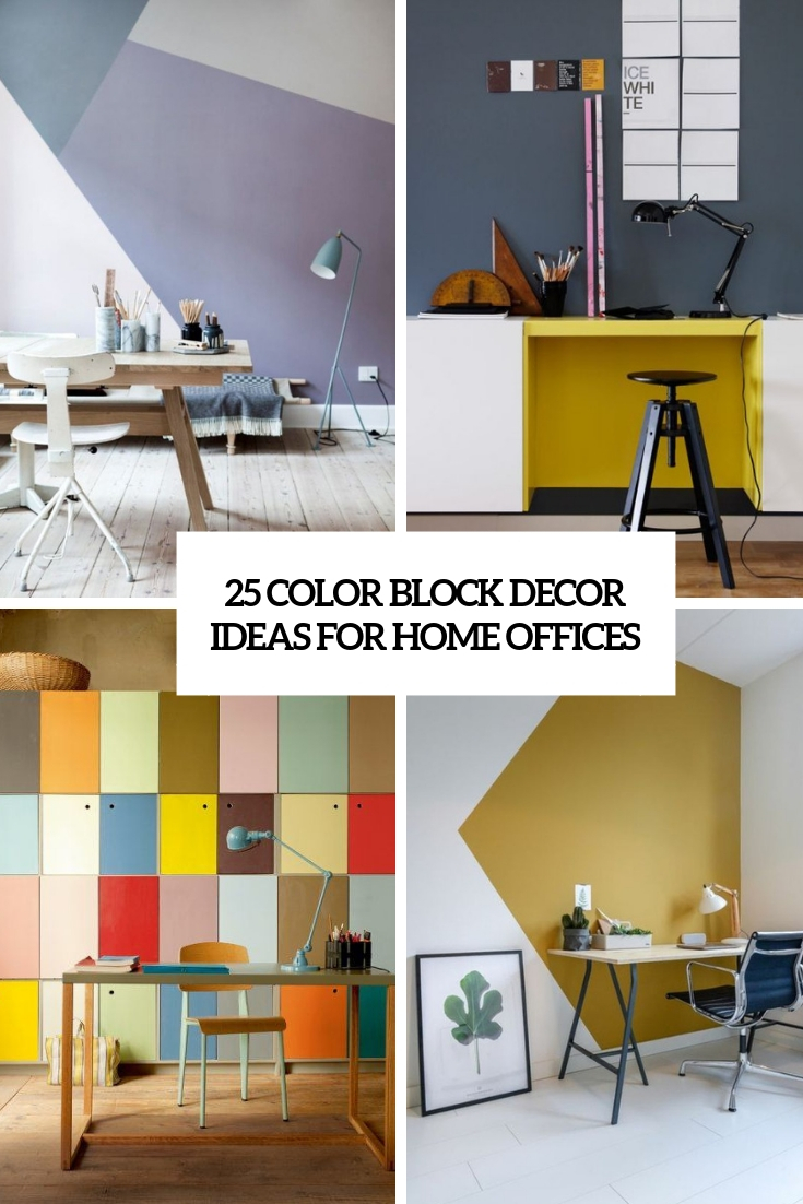 color block decor ideas for home offices