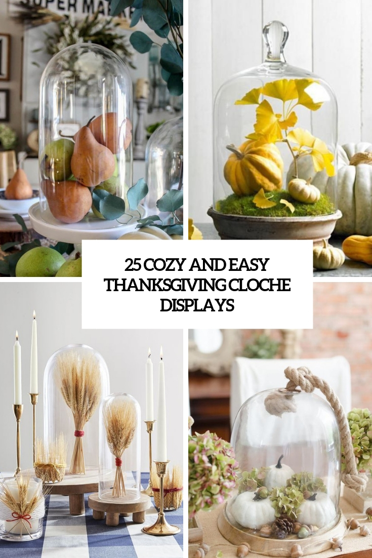 cozy and easy thanksgiving cloche displays