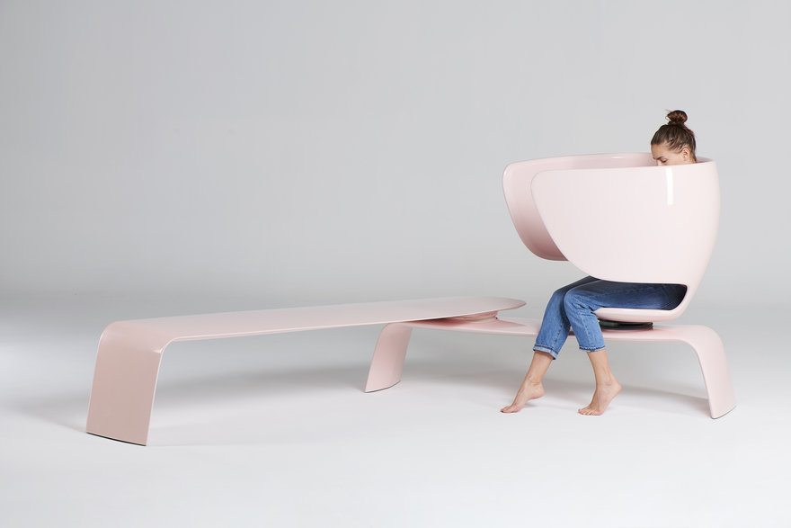 Heer is a bench that is created to let mother breastfeed in public while keeping the process private