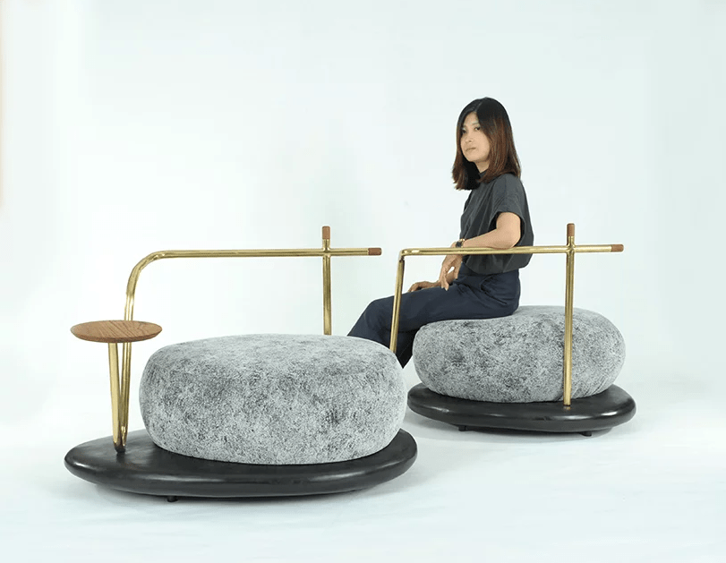 This beautiful and calming furniture collection is inspired by Zen gardens and stones