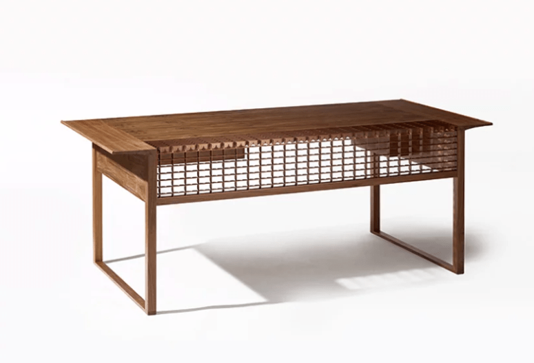 This desk belongs to a new furniture collection all clad with traditional Korean tiles called Giwa