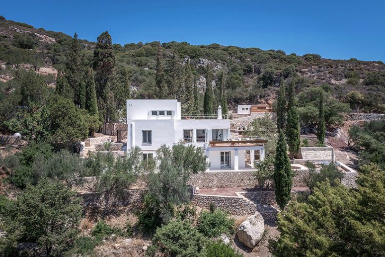 This home in Greece was renovated and got an additional level to let the owners enjoy the views