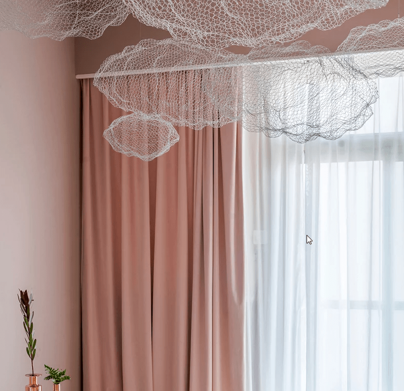 These cloudy net lamps create a real heaven like feel in the kid's room