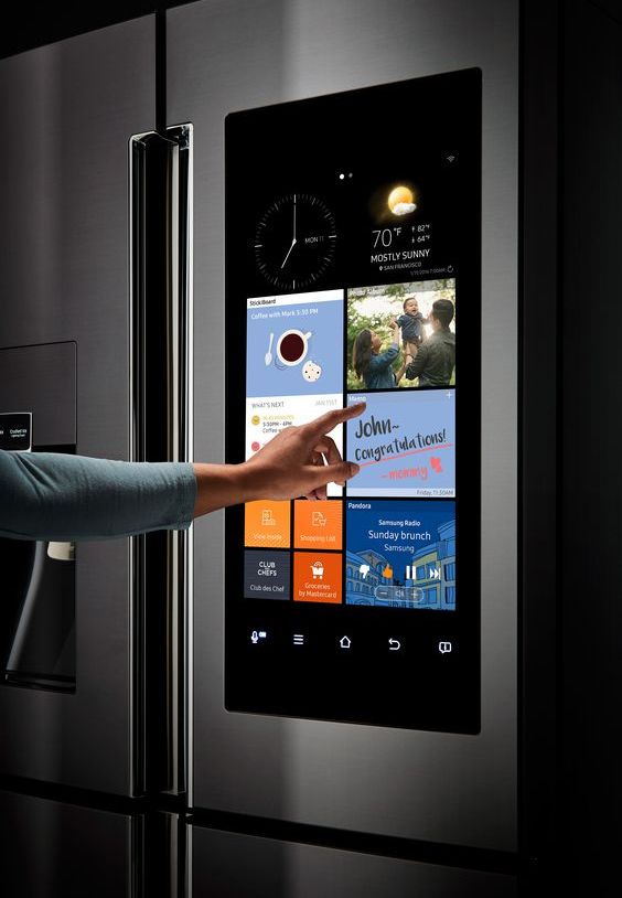 a smart fridge will help you keep an eye on food, information about it, calories and much other stuff