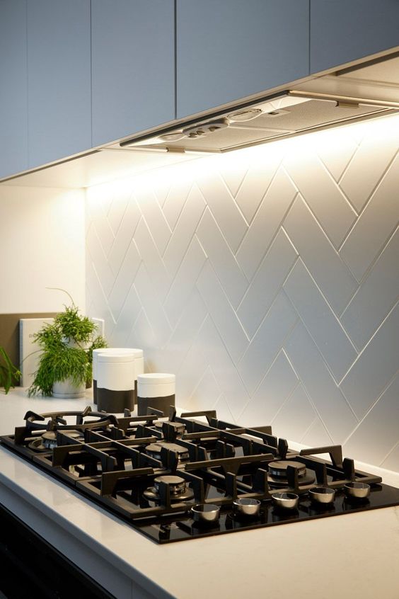 dont' forget of a stylish backsplash by the stovetop to keep the wall safe and cool