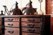 20 you may often see vintage items of wood and metal in industrial spaces, you may find them at flea markets and restore them